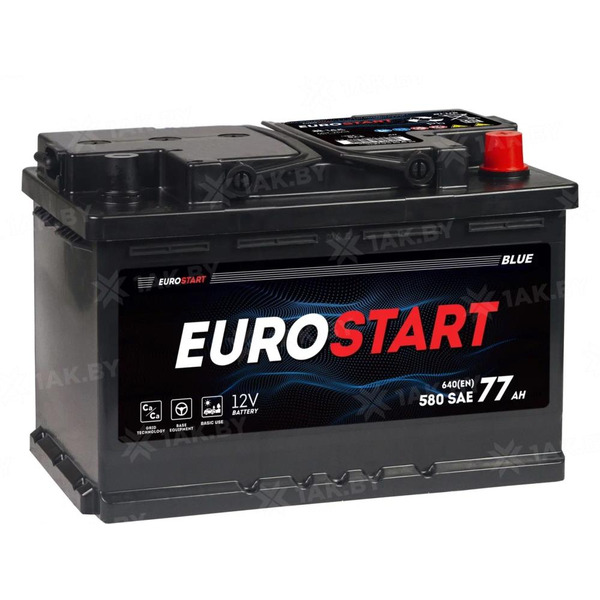 Автомобильный аккумулятор EUROSTART Blue R+ 6СТ-77NR(ES770)