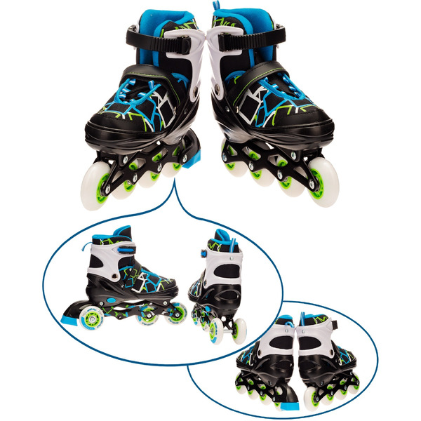 Коньки роликовые Favorit 8802-L-BL