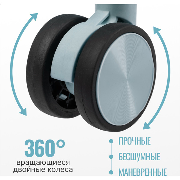 Чемодан на колесах DoubleW Nexo (L, светло-голубой)
