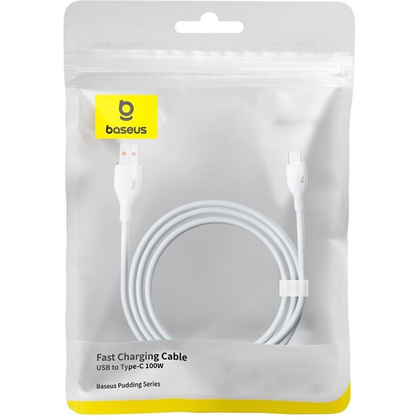 Кабель Baseus Pudding Series USB Type-A - USB Type-C (1.2 м, белый)