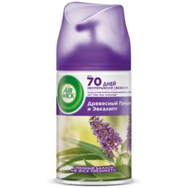 Сменный флакон AIR WICK Pure 5 Эфирных масел с ароматом древесного пачули и эвкалипта 250 мл 0011169336