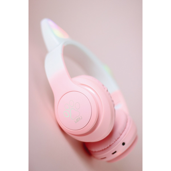 Наушники с ушками MIRU Cat EP-W10 (розовый)