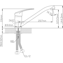 Смеситель AV Engineering AVSHU4-A135-442