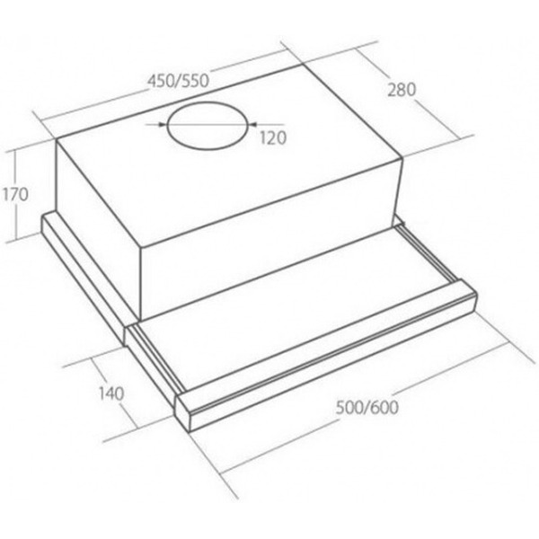 Вытяжка Akpo Light Eco Glass 50 WK-7 (бежевый)