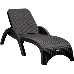 Шезлонг Ellastik Plast Rattan (антрацит)