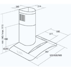 Вытяжка Akpo Largo Eco 50 WK-4 (нержавеющая сталь)