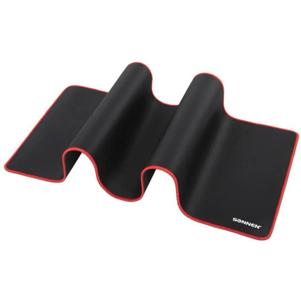 Коврик компьютерный для мыши и клавиатуры  SONNEN 513615 черный