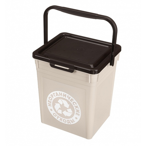 Контейнер для мусора Бытпласт 434236834 8 л (бежевый)