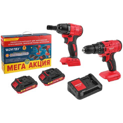 Шуруповерт + гайковерт Wortex 1329368 (LX BD 1820 Li + CWR 0318)