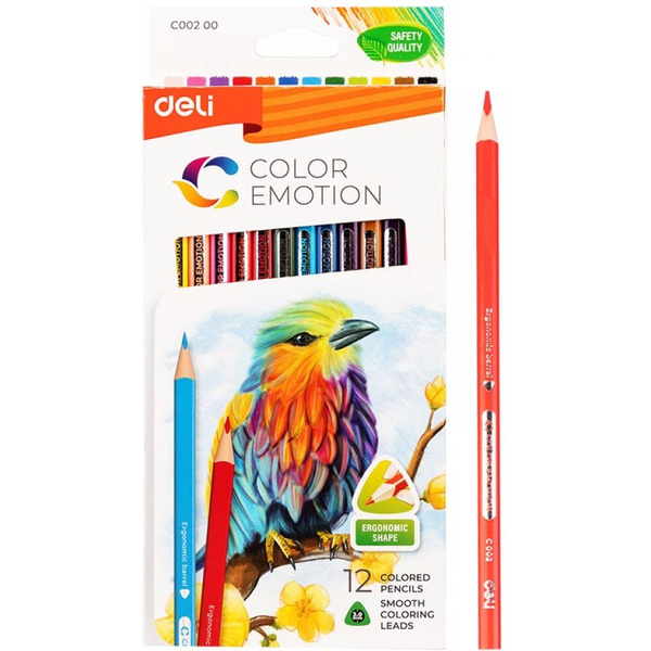 Карандаши цветные Deli C00200 (12 цветов)