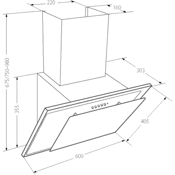 Вытяжка Akpo Persei Eco 60 WK-4 (черный)