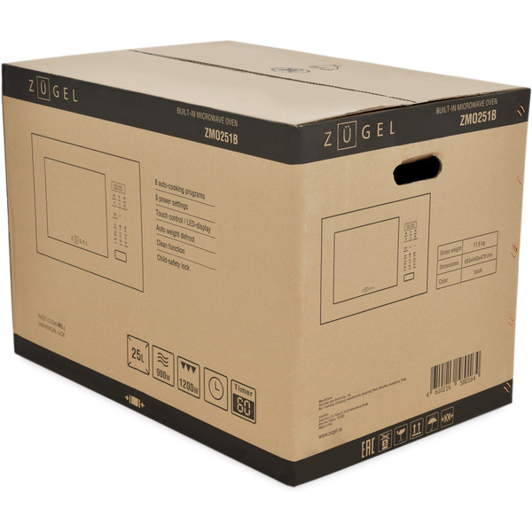 Встраиваемая микроволновая печь ZUGEL ZMO251B