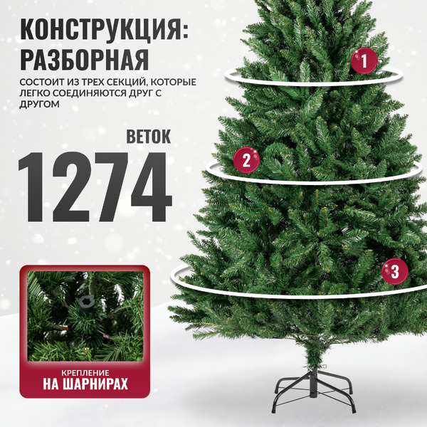 Ель искусственная Winter Drop 180 / 24801