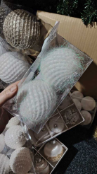 M87-26 Набор новогодних шаров 2шт белый Ausini