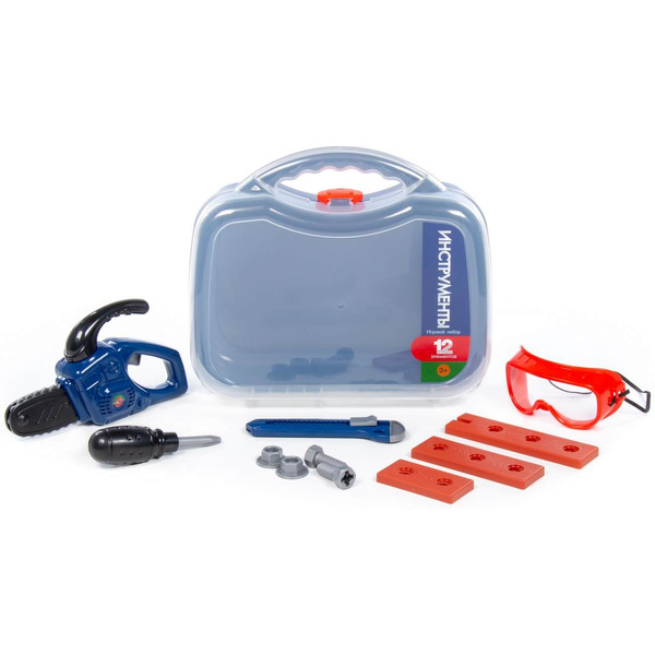 Набор инструментов Полесье №60 (12 элементов) 92827 (синий)