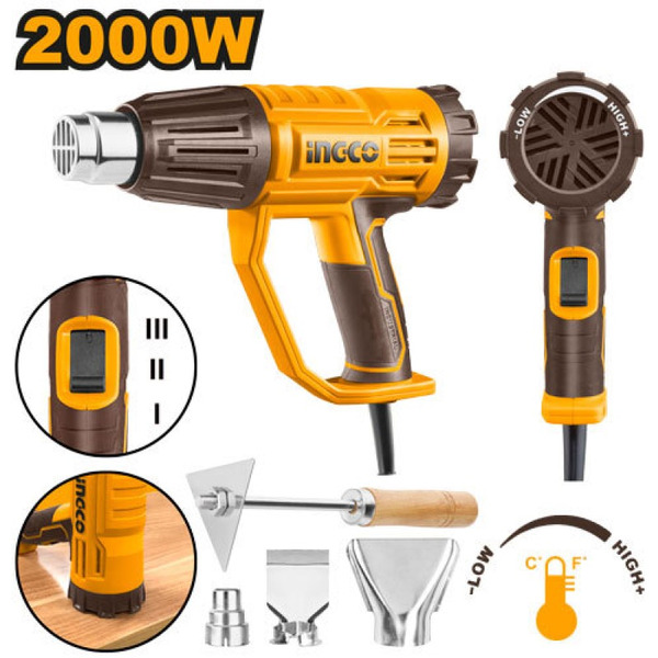 Фен строительный INGCO HG200047