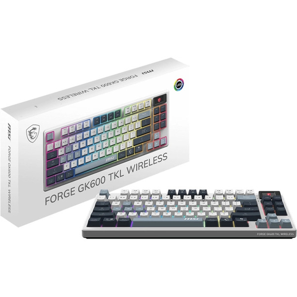 Клавиатура MSI Forge GK600 (белый/синий)