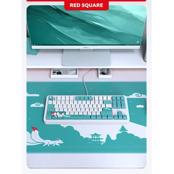 Клавиатура Red Square Alumix TKL Classic Kitsune RSQ-20052 (белый, g3ms Aquamarine)