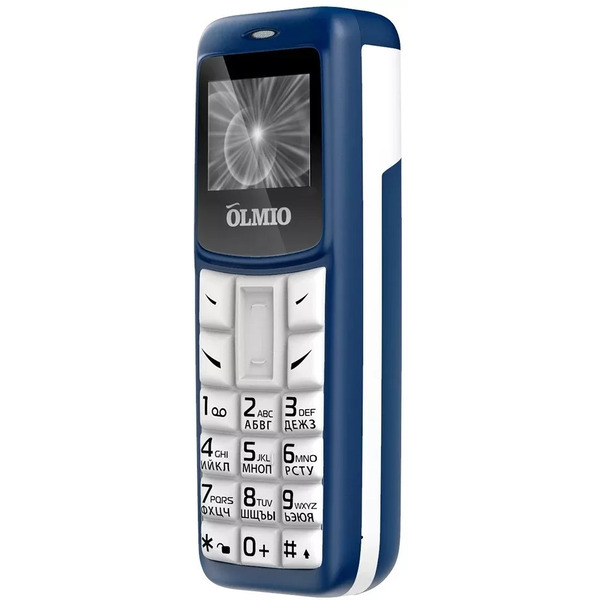 Мобильный телефон Olmio A02 (синий-белый)
