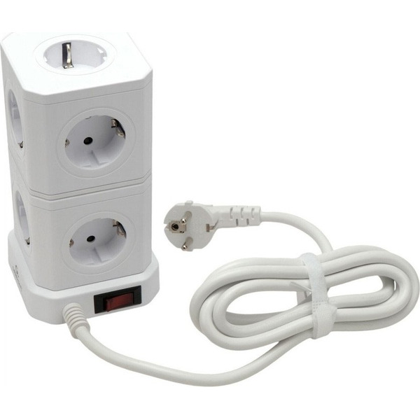 Сетевой фильтр Cablexpert TWR-9-U4-W-2