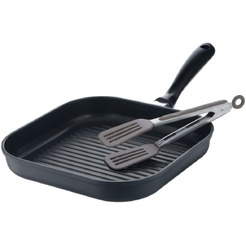 Сковорода гриль POLARIS EL-28G 28 см + щипцы в подарок