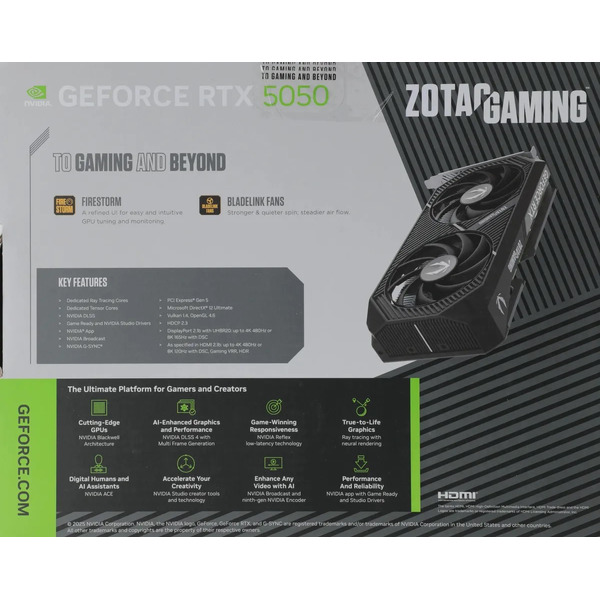 Видеокарта ZOTAC Gaming GeForce RTX 5050 Twin Edge ZT-B50500E-10M