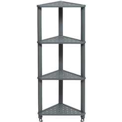 Полка угловая подвесная 4-х ярусная VIOLET VIKEA 787418 (серый)