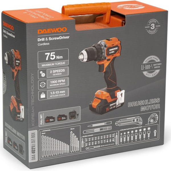 Дрель-шуруповерт Daewoo Power DAA 4021Li Set Box