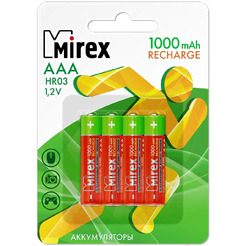 Аккумулятор Mirex AAA 1000mAh 4 шт 23702-HR03-10-E4