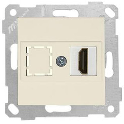 Розетка Mutlusan Rita 2200-457-0102 (слоновая кость)