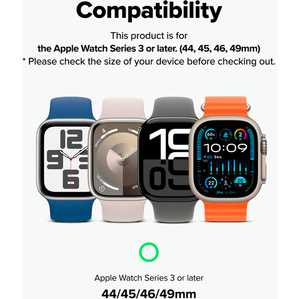 Ремешок RINGKE Metal One Air для Apple Watch 44 / 45 / 46 / 49 mm SILVER