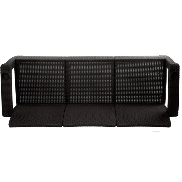 Садовый диван Альтернатива Ротанг-плюс М8836 (мокко)