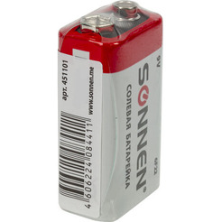 Батарейка Sonnen Крона 6F22 (9 В) солевая (1 шт)