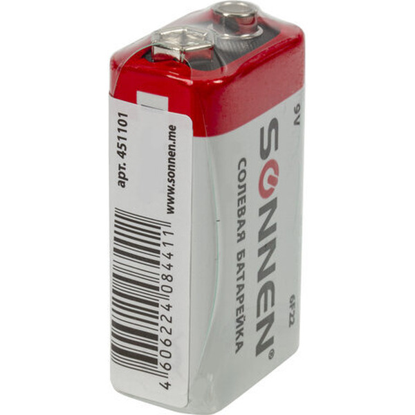 Батарейка Sonnen Крона 6F22 (9 В) солевая (1 шт)