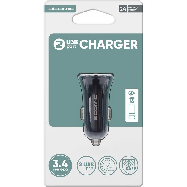 Автомобильное зарядное устройство ATOMIC C240