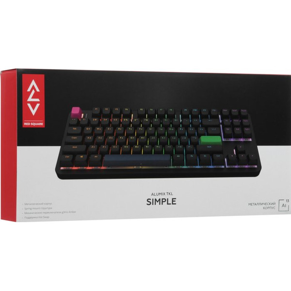 Клавиатура Red Square Alumix TKL Simple RSQ-20049 (черный, g3ms Amber)