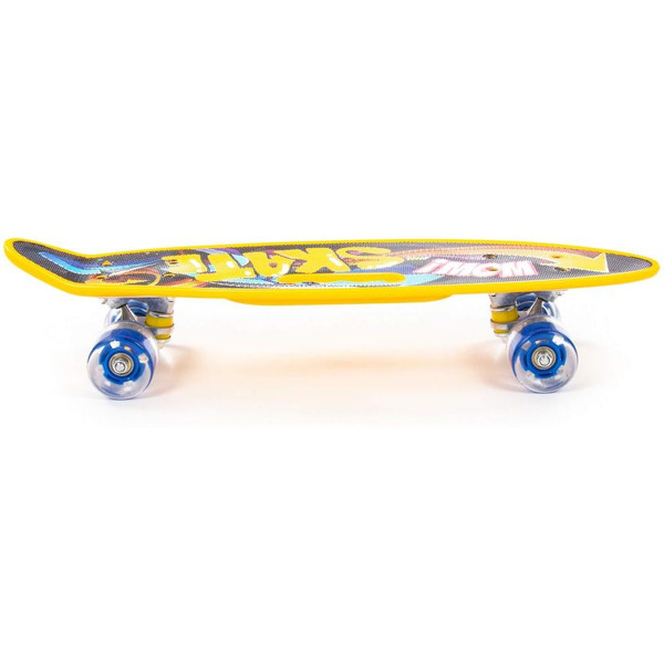 Доска роликовая Полесье 89557 (59 см) жёлтая с наклейкой и синими колёсами