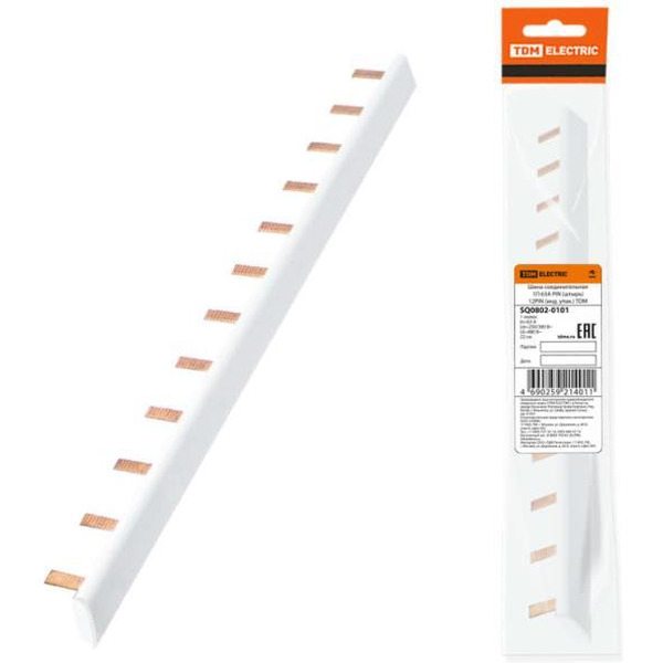 Шина соединительная TDM ELECTRIC 1П 63А PIN (штырь) 12PIN SQ0802-0101