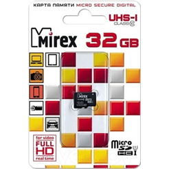 Карта памяти Mirex microSDHC UHS-I (Class 10) 32GB (13612-MCSUHS32)