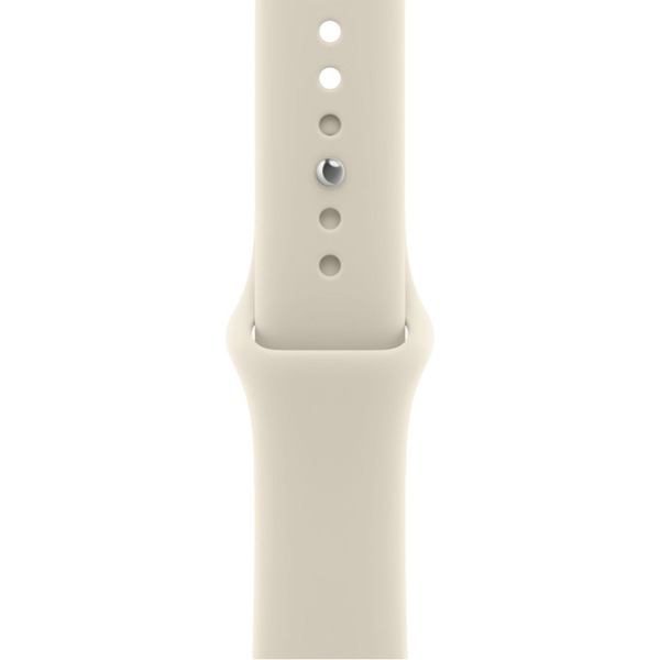 Умные часы Apple Watch Series 12 46 мм MJEP4X/A (алюминиевый корпус, золотистый/бежевый, спортивный силиконовый ремешок M/L)