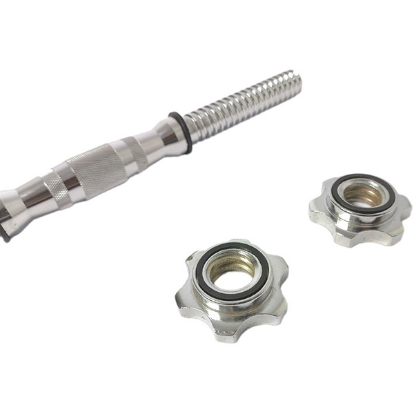 Гриф для гантели AMETIST с железной ручкой бочонком 25x400мм (1.65кг, полнотелый)