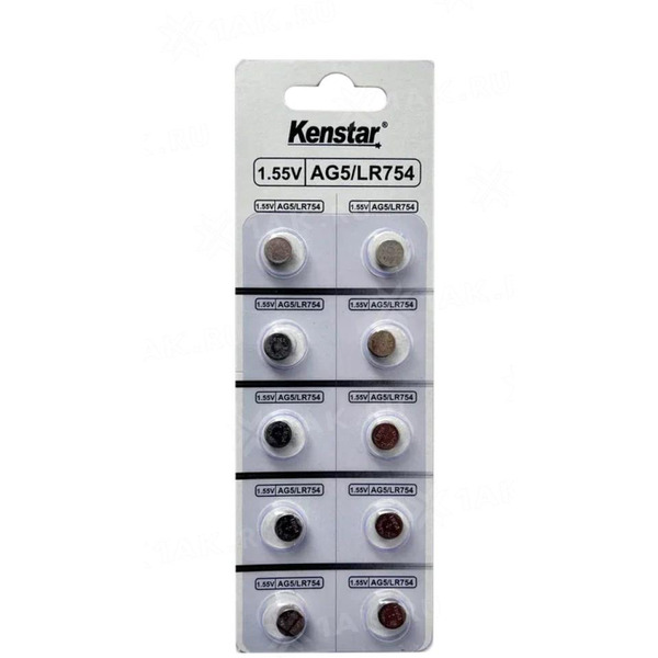 Алкалиновые батареи KENSTAR KS-G5-BL10 (G5/LR754/LR48/393A/193)