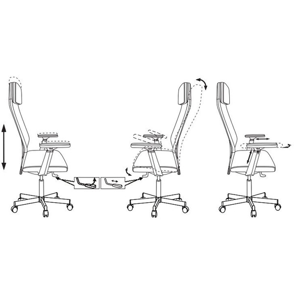 Офисное кресло Бюрократ T-995 (черный TW-01, сетка/ткань)