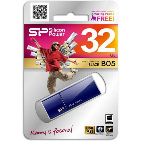 USB Flash Silicon-Power Blaze B05 Blue 32GB (SP032GBUF3B05V1D)