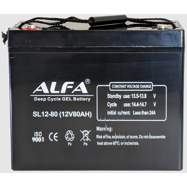 Аккумулятор лодочный ALFA SL12-80 (80 А/ч)