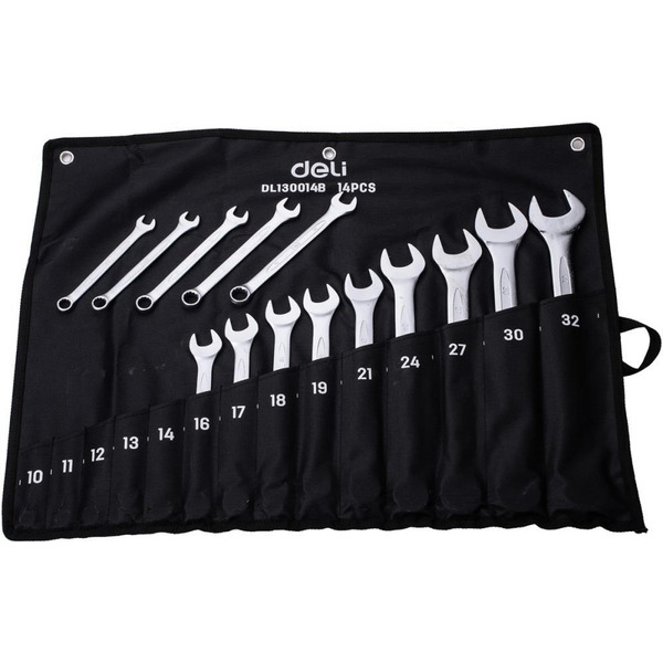 Набор ключей комбинированных Deli EDL130014B