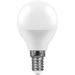 25801 Лампа светодиодная, 9W 230V E14 G45 2700K, LB-550 Feron