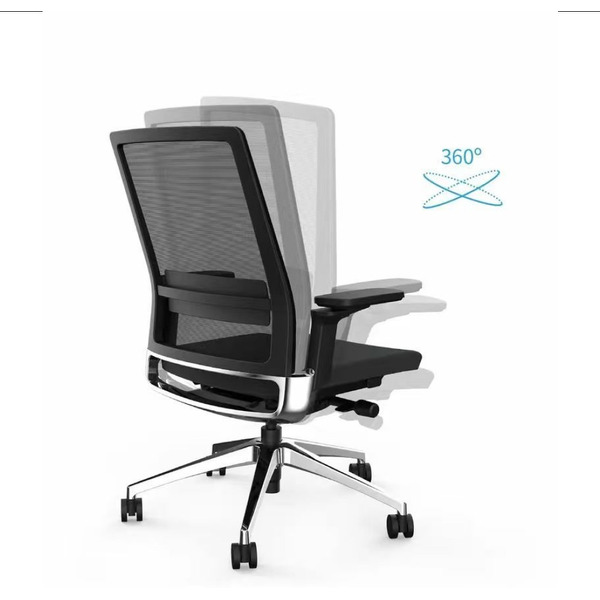 Кресло компьютерное SitZone E-BA-001A сетка/ткань, черный, крестов. пласти