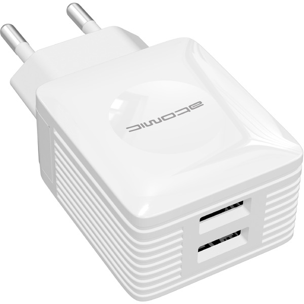 Сетевое зарядное устройство ATOMIC U500, с кабелем Lightning (белый)