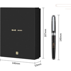 Набор перьевая ручка с флаконом чернил DELI S168 (стальное перо, черный цвет чернил)